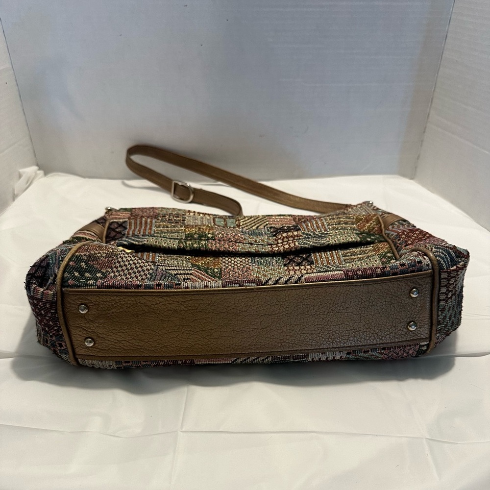 Sas Tapestry Quilt Colorblock Patchwork Shoulder … - image 3